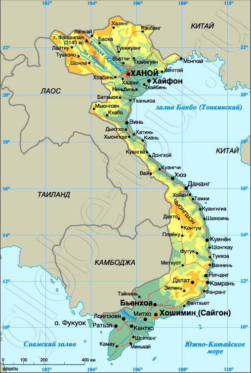 карта вьетнама